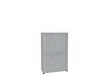 Rollladenschrank, 4 OH, 2teilig, ohne Mitteltrennwand, B 1000 mm, lichtgrau