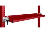 Manuflex Neigbare Ablagekonsole, für Reihe Universal oder Profi, Nutztiefe 195 mm, für Tischbreite 1500 mm, rubinrot