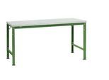 Manuflex Grundtisch UNIVERSAL Spezial, 1750 x 1000 mm, Kunststoff lichtgrau, resedagrün