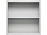 Schäfer Shop Select Aufsatzregal MS, 2 OH, B 800 x T 400 x H 800 mm, Stahlblech, Lichtgrau