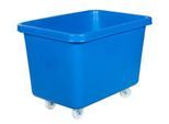 Rechteckbehälter, Kunststoff, fahrbar, 227 l, blau