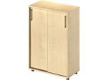 Schäfer Shop Genius Schiebetürenschrank TETRIS WOOD, 3 OH, B 800 mm, Höhe inkl. Gleiter, Ahorn-Dekor