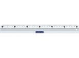 Lineal Staedtler Mars, für Rechtshänder, Länge 30 cm/300 mm, abriebfeste cm- & mm-Einteilung, mit Tuschekante, rutschfest, Aluminium, silber