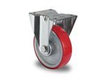 CASCOO Bockrolle N2U6, mit Rad-ø 125 mm x B 32 mm, Polyamid-Felge, Polyurethan-Lauffläche, rot, Rollenlager, bis 200 kg