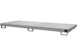 Regalwanne Typ RW/GR 3300-1, mit Gitterrost, grau RAL7005