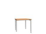 Schäfer Shop Genius Schreibtisch MODENA FLEX, 4-Fuß-Rechteckrohr, einseitig, B 800 mm, Buche