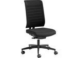 Schäfer Shop Genius Bürostuhl SSI PROLINE PREMIUM S1, teilautomatische Synchronmechanik, ohne Armlehnen, Netz-Rückenlehne, schwarz