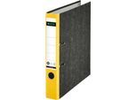 Ordner LEITZ® 1050, DIN A4, Rückenbreite 52 mm, Griffloch, geklebtes Rückenschild, Hartpappe, 20 Stück, gelb