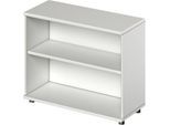 Schäfer Shop Genius Regal TETRIS WOOD, 2 OH, Höhe inkl. Gleiter, B 1000 mm, lichtgrau