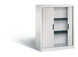 C + P Rollladenschrank Omnispace, 3 OH, abschließbar, B 1000 x T 420 x H 1230 mm, Stahl/Kunststoff, lichtgrau