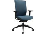 Topstar Bürostuhl Sitness AirWork G, Sandwich-Polsterung, 3D-Flachsitz, Synchronmechanik, höhenverstellbare Lordosenstütze, AGR-zertifiziert, petrol blau