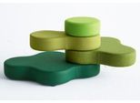 Nowy Styl Sitzsystem TAPA Round I, Stoff, modular, mit Drehmechanismus, B 800 x H 620 mm, grün/grün