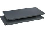 Schäfer Shop Select Fachboden MS, 2 Stück, B 950 x T 360 x H 25 mm, Stahl, RAL 7012 Basaltgrau