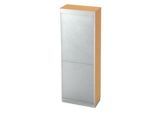 Rollladenschrank 5 OH, B 800 x T 420 mm, Buche-Dekor/silber