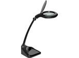 LED-Lupenleuchte MAULiris, Leistung 7 W, 470 lm, 3- & 12-Dioptrien-Linse, dimmbar, schwarz