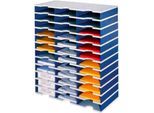 styro® Sortierstation styrodoc Standard SET, DIN C4, 12 Etagen/3-reihig/36 Fächer, grau/blau