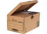 Archivbox BANKERS BOX® Maxi EARTH, für A4, Klappdeckel & Beschriftungsfeld, B 293 x T 560 x H 390 mm, FSC®-Recyclingkarton, braun, 10 Stück