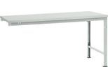 Manuflex Ansatztisch UNIVERSAL Spezial, Tischplatte Kunststoff, 1750x1000, lichtgrau