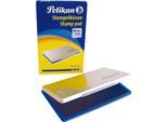 Pelikan Stempelkissen Gr. Nr. 1, für Gummi- und Polymerstempel, in Metallicgehäuse, 90 x 160 mm, blau