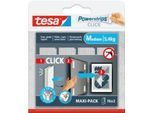 tesa® Powerstrips CLICK MEDIUM, 5,4 kg, 16 x 2 Streifen Multipack, selbstklebend, für Wandbefestigung
