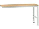 Manuflex Ansatztisch UNIVERSAL Standard, 1750 x 800 mm, Multiplex natur, lichtgrau