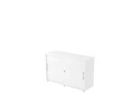 Schiebetürenschrank, 2 OH, B 1200 x T 400 x H 748 mm, weiß/weiß