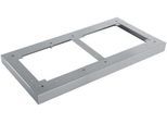 Schäfer Shop Genius Stahlsockel TETRIS WOOD, für Regale/Schränke B 400 mm, weißaluminium