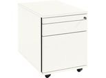 Schäfer Shop Select Rollcontainer 126, Utensilien- & HR-Auszug, Schubladen, abschließbar, Spanplatte, B 428 x T 600 x H 540 mm, weiß