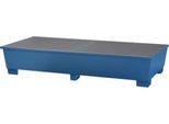 IBC-Station ASECOS, Stahl, mit Gitterrost u. Staplerschuhen, 1000 l Auffangvolumen, B 2680 x T 1300 x H 483 mm, lackiert