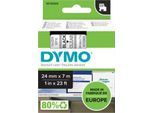 DYMO® Schriftbandkassette D1 53710, 24 mm, transparent/schwarz
