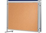 Franken Stellwandtafel ECO beidseitig, Kork/Kork, Aluminiumrahmen, 1500x1200 mm
