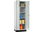 Schäfer Shop Select Materialspind, 1800 x 630 x 500 mm, Zylinderschloss, lichtgrau/lichtgrau
