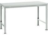 Manuflex Grundtisch UNIVERSAL Spezial, 1500 x 1000 mm, Kunststoff lichtgrau, lichtgrau