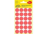 Avery Markierungspunkte 3595, wiederablösbar, 96 Stück, Ø 18 mm, rot