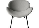 meet by Paperflow Sessel SMILE, Polyurethaneschaum, bis 120 kg, Stahl & Polyester, schwarz & grau