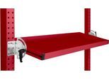 Manuflex Neigbare Ablagekonsole, für Reihe Universal oder Profi, Nutztiefe 345 mm, für Tischbreite 1250 mm, rubinrot