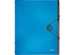 LEITZ® Dokumentenmappe Solid, DIN A4, 3 Schutzkappen, 6 Fächer, PP, hellblau