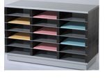 PAPERFLOW Sortierstation, DIN A4, Stahl/Polystyrol, 18 Fächer