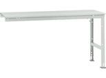 Manuflex Ansatztisch UNIVERSAL Standard, 1750 x 800 mm, Melamin lichtgrau, lichtgrau