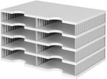styro® Sortierstation styrodoc Standard, DIN C4, 4 Etagen/2-reihig/8 Fächer, grau/grau