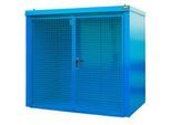 Gasflaschencontainer BAUER GFC-B M3, B 1570 x T 2425 x H 2265, für 45 Gasflaschen, feuerbeständig, abschließbar, blau