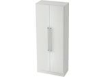Aktenschrank TARVIS, mit Griff ohne Schloss, 5 Ordnerhöhen, B 800 x T 420 x H 2004 mm, lichtgrau