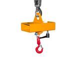 Lasthaken für Gabelstapler und Kran Bauer LH-I 1,5, mit Wirbel, Traglast 1500 kg, orange RAL 2000