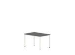 Schreibtisch NEVADA, 4-Fuß, Rechteck, Quadratrohr, B 1200 x T 800 x H 740 mm, dunkelgrau/weiß