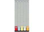 FRANKEN T-Kartentafel 5-Tage Wochenplaner, 31,5 x 78 cm, 5 Träger, 35 Schlitze, PV-SET2