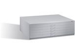 Planschrank aus Stahl, für Formate bis DIN A0, 5 Schubladen