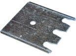 Schulte Lagertechnik Fußplatten-Unterlegblech für Ständerrahmen S610-M18-U und S625-A18, Stärke 1 mm, verzinkt, 1 Stück