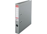 Ordner Esselte® No. 1, A4, Rückenbreite 50 mm, für ca. 350 Blatt, Hebelmechanik, Rückenschild, Griffloch & Raumsparschlitze, FSC®-Karton, grau