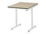 Rau Arbeitstisch Adlatus, elektrisch höhenverstellbar, 22 mm MDF-Platte, bis 150 kg, B 750 x T 1000 x H 720-1120 mm, braun/lichtgrau