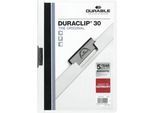 Durable Klemmmappe Duraclip, DIN A4, Kunststoff, mit Clip, weiß